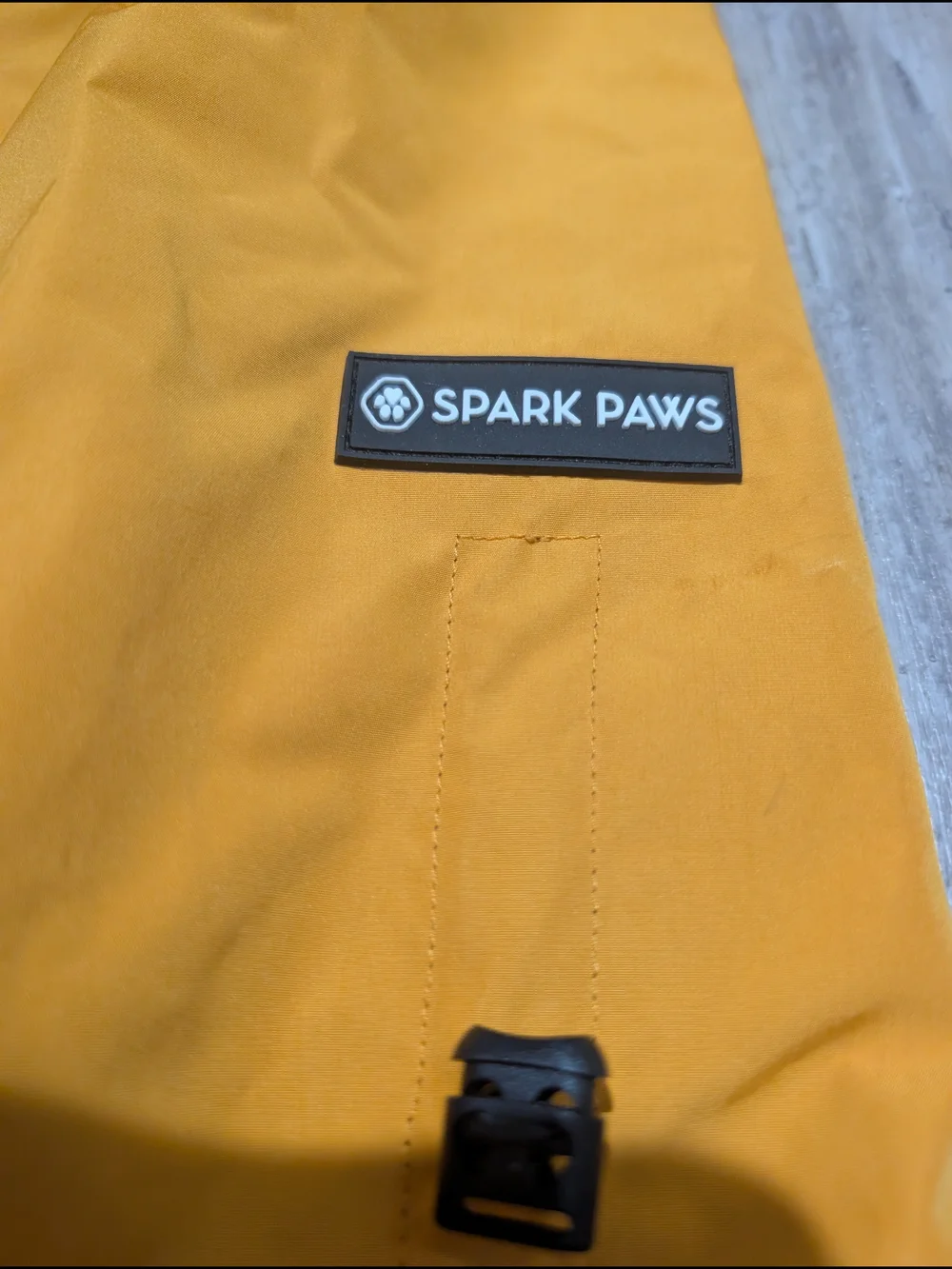 Spark Paws Waterproof Yellow Dog Rain Jacket - Reflective Trim